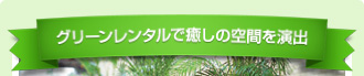 グリーンレンタルで癒しの空間を演出